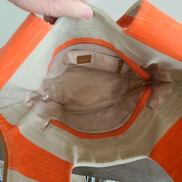 Kate Spade Large Stripe Bucket Tote with Nautical Stripes #WKRU1791 - Picture 4 of 10